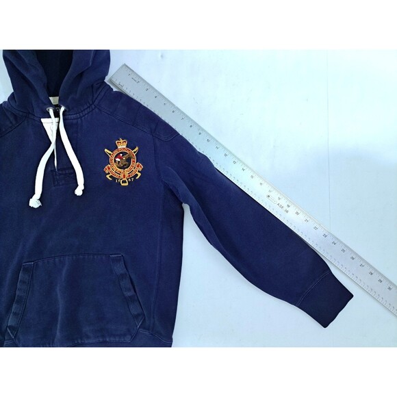Polo Ralph Lauren Hoodie #2 Sweatshirt Men's Medium Pony Logo Rugby Y2K 67 Blue - Picture 12 of 12